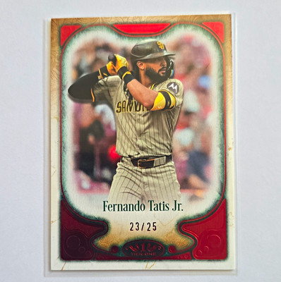 Topps 2024 Tier One Tier 2 Fernando Tatís Jr. JERSEY MATCH #58 Red Foil 23/25