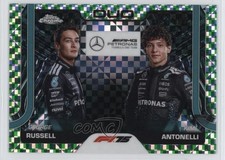 2025 Topps Chrome Formula 1 Green Checker Flag Refractor /99 George Russell 10el