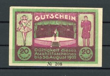Hannover 20 Pfennig Notgeld / Corso - K&uuml;nstlerspiele ....................2/28878