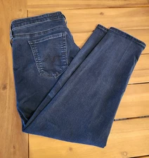 AG Adriano Goldschmied The Stilt Crop Jeans Women 32 Blue Denim dark blue, GREAT