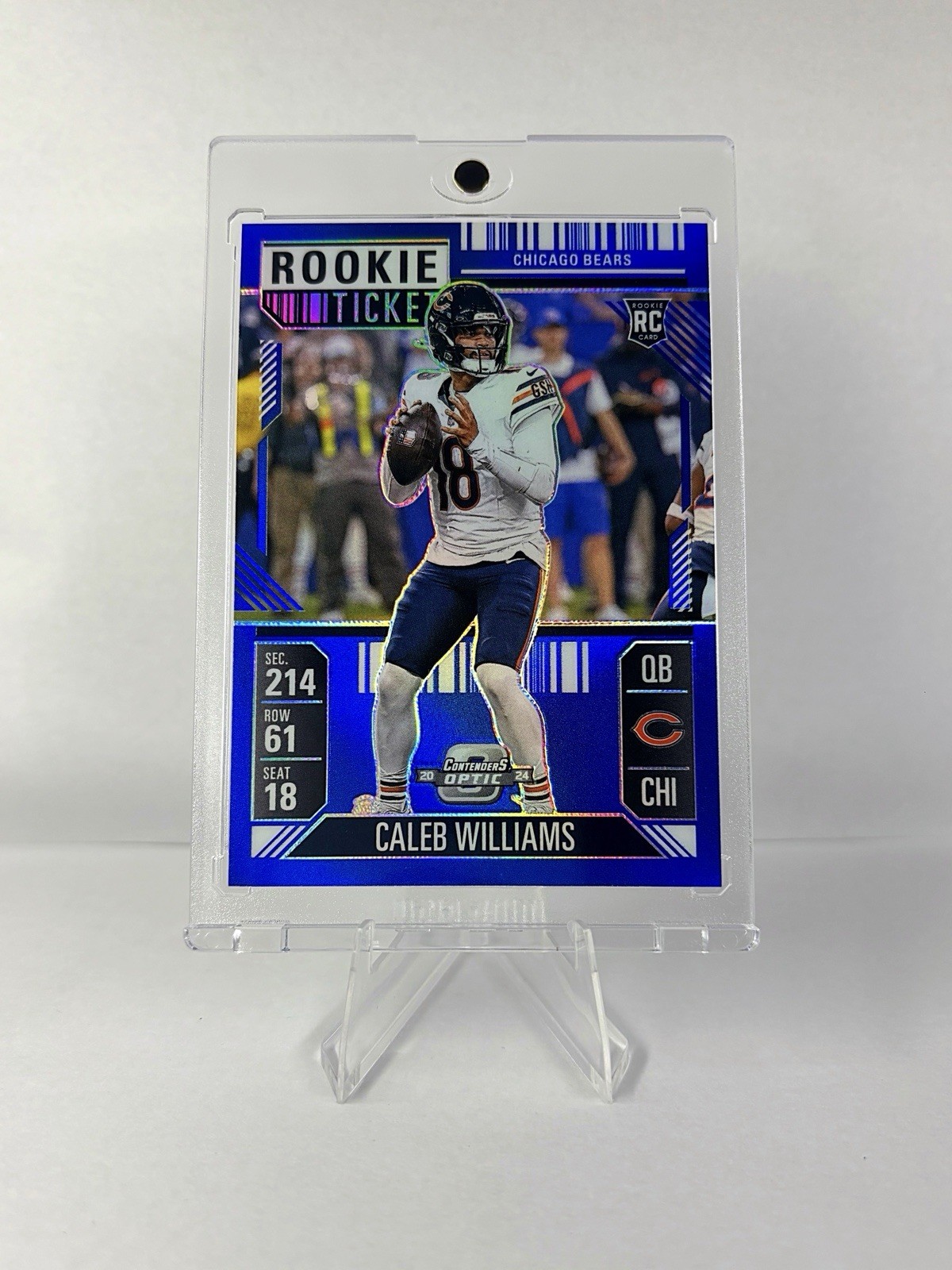 2024 Panini Contenders Optic - Rookie Ticket Caleb Williams #68 Blue Prizm /99