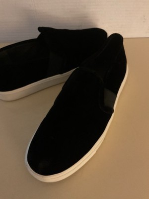 Vince Warren Women Black Velvet Platform Sneakers Size 8 Euro 39UK 6