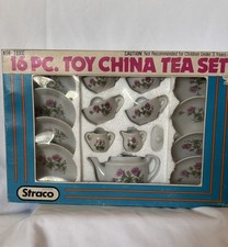 Vintage 1970's Straco - 16 Piece Toy China Tea Set - Made In Japan