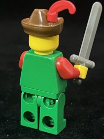 Lego Castle Forestman Forestman Red, Brown Hat, Red Plume Minifigure cas139 6103