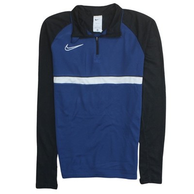 Nike Herren blau 1/4 Zip Dri-FIT sportliches Sweatshirt Größe S