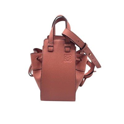 LOEWE Hammock Drop String Mini Pink Calfskin Shoulder Bag #OKB3247