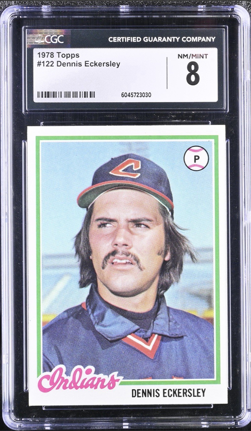 1978 TOPPS #122 DENNIS ECKERSLEY PSA 8