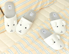 GANADI Cute Dog Plush Slippers Soft Warm Indoor House Shoes Cozy Winter