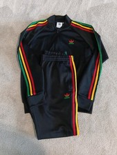 Adidas Rasta Pełny dres Rozmiar M Medium - Czerwone złoto Zielone Jamajka BOB MARLEY