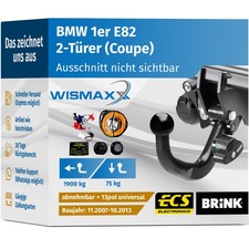 ANHÄNGERKUPPLUNG für BMW 1er E82 07-13 abnehmbar BRINK +13pol E-Satz ABE