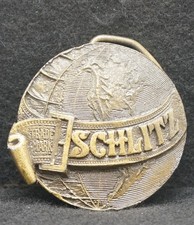 WE03124 FANTASTIC VINTAGE 1970s  SCHLITZ BREWING CO.  BEER  BOOZE BELT BUCKLE
