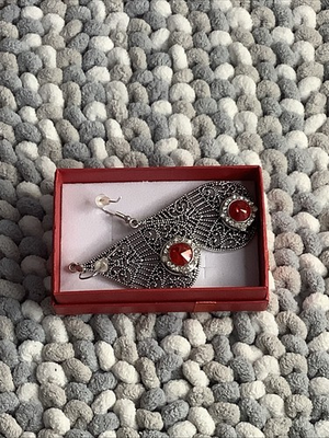 #ad Jewelry Snap 12 Mil Earrings With 1 Set Of Red Bling Snap Charms $5.00