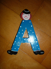 Sevi Buchstabe "A" Clown Holzbuchstabe Holz Anfangsbuchstabe Höhe ca. 10 cm
