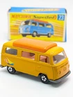 Matchbox Lesney Superfast 23e VW Volkswagen Camper vintage diecast toy car