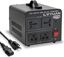 LVYUAN Voltage Transformer Converter 2000 Watt Step Up/Down 110/220