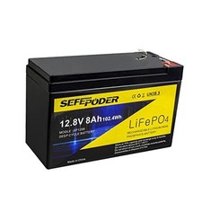 LiFePO4 Lithium Deep Cycle Battery, 2000 Cycles Rechargeable Battery 12V 8Ah