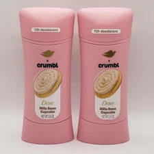 Dove x Crumbl Nilla Bean Cupcake Deodorant Limited Edition Retired 2.6 oz 2-Pack