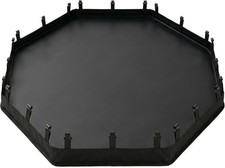 2-in-1 Octagonal Dog Playpen Bottom Pad for 24" Side Pen, Black Dual-function