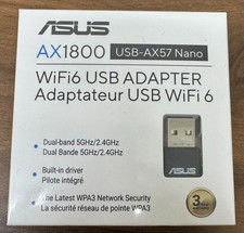 ASUS - USB-AX57 Nano AX1800 Dual-Band Wi-Fi 6 USB Network Adapter - Black