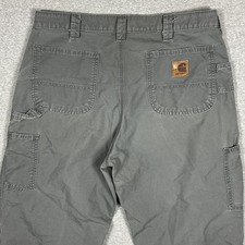 Vintage Carhartt B151 Pants Mens 38x30 Green Original Dungaree Fit Carpenter