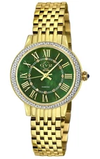 Gv2 By Gevril Women's 9154B Astor III Diamond Gold IP Stainless Steel Wristwatch