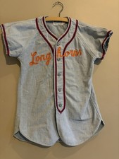 Vintage YMCA Longhorns Cotton Baseball Jersey Howe Athletic Apparel Size Boys XL