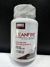 Force Factor LeanFire w/Next-Gen SLIMVANCE 60 Capsules *Extreme Energy Boost-NEW