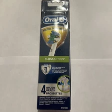 Oral-B FlossAction Electric Toothbrush Replacement Brush Heads Refills 4ct