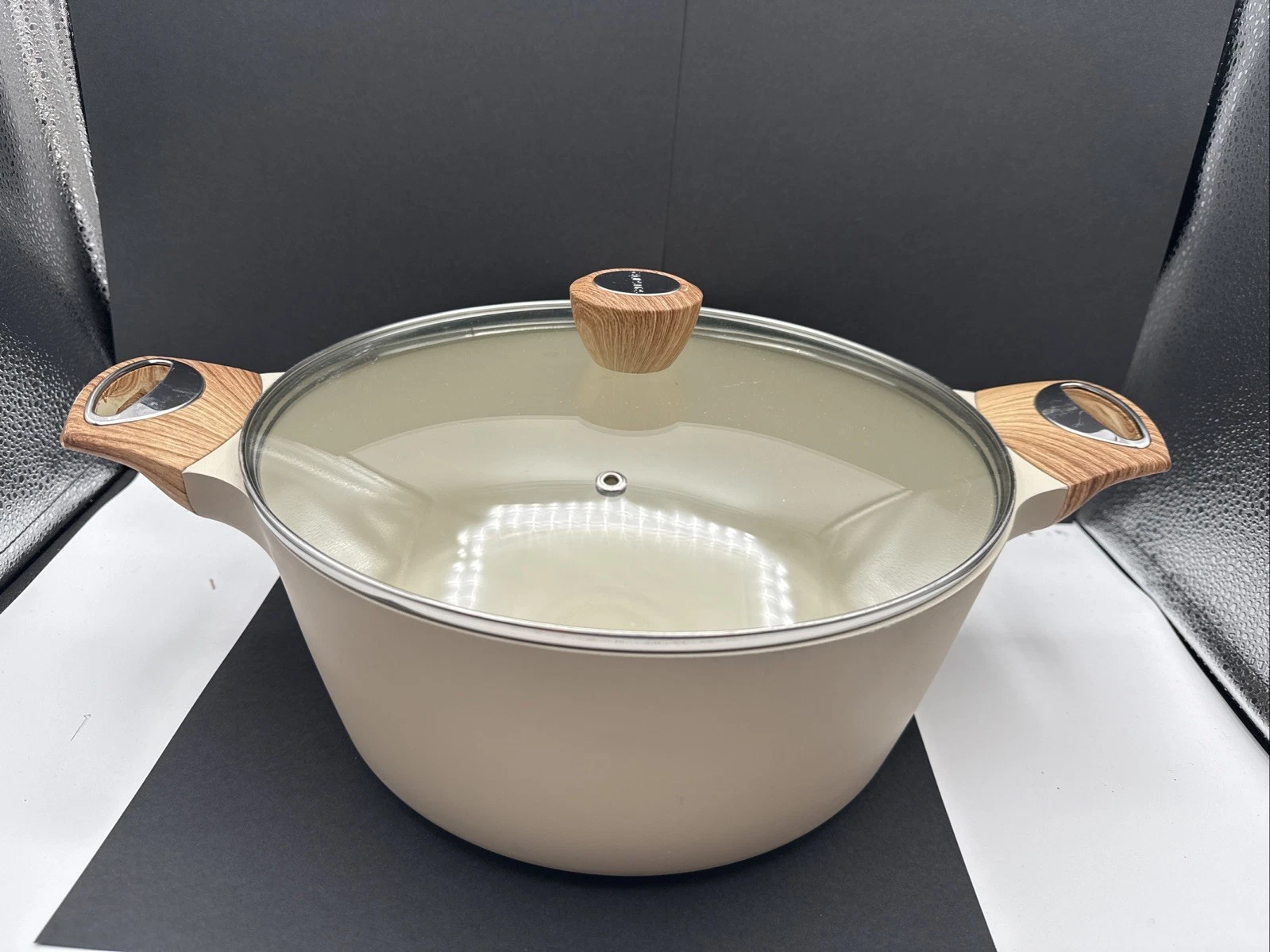 SENSARTE Ceramic Nonstick Stock Pot with Lid 2.6/4.5/6.6 QT Soup Pot Casserol...
