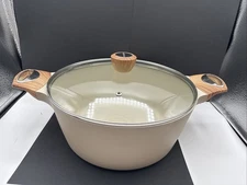 SENSARTE Ceramic Nonstick Stock Pot with Lid 2.6/4.5/6.6 QT Soup Pot Casserol...