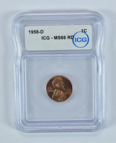 1958-D Lincoln Wheat Cent MS66 RD ICG *1071