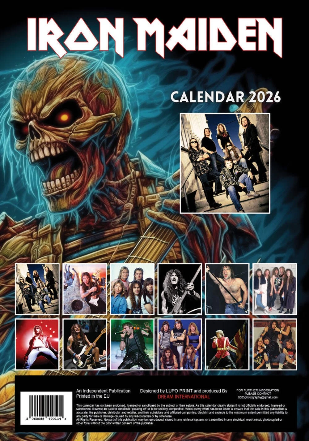 2026 Iron Maiden - A3 Wall Calendar