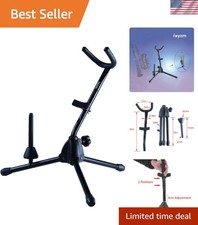 Adjustable Saxophone Stand for Alto and Tenor with Clarinet Holder - Easy Setup