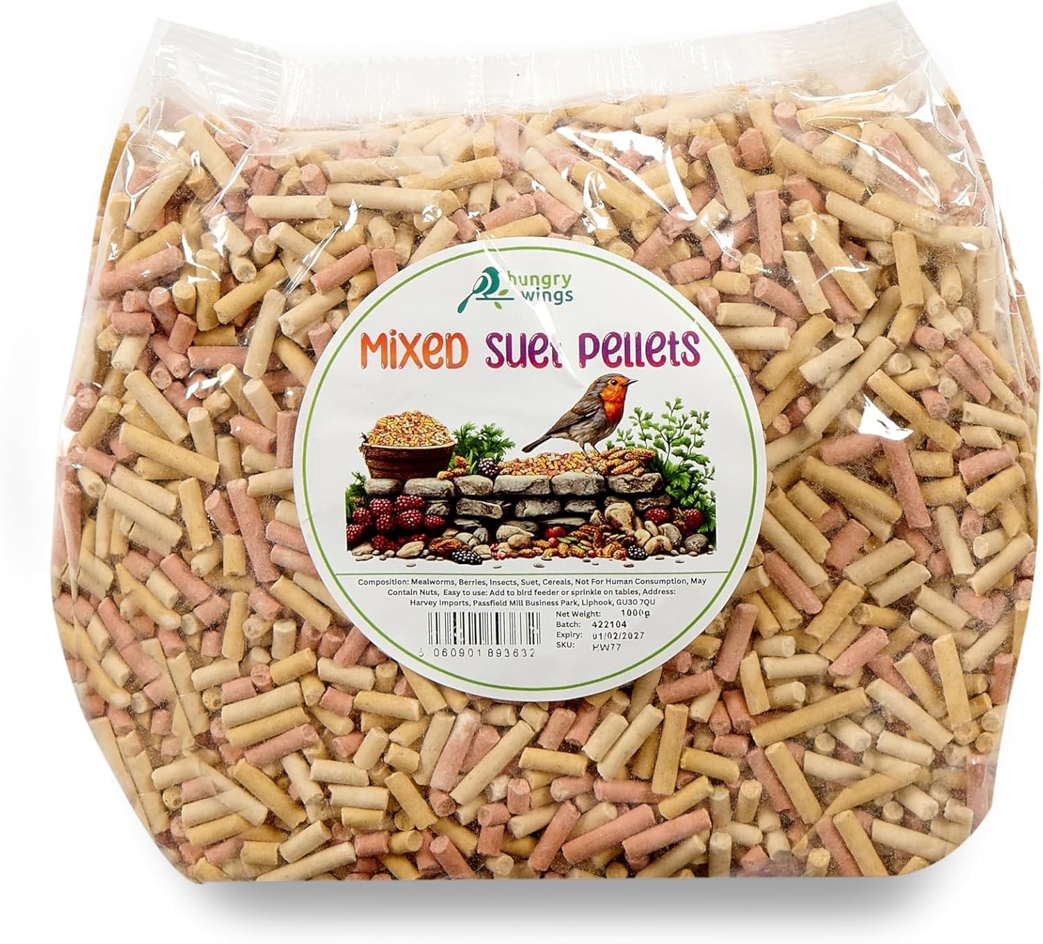 Wild Bird Food (1kg, Mixed Suet Pellets) - Image 2