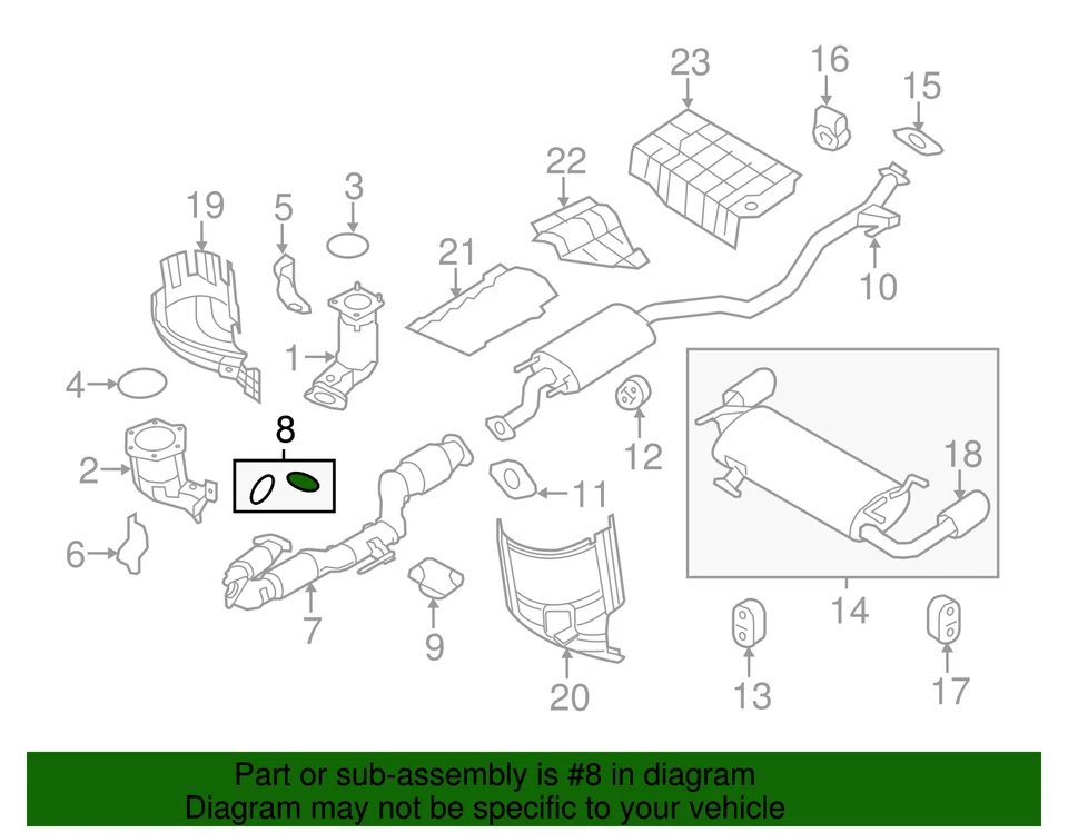Junta de tubo de escape a colector original Nissan 20691-51E01 Foto 2 de 2