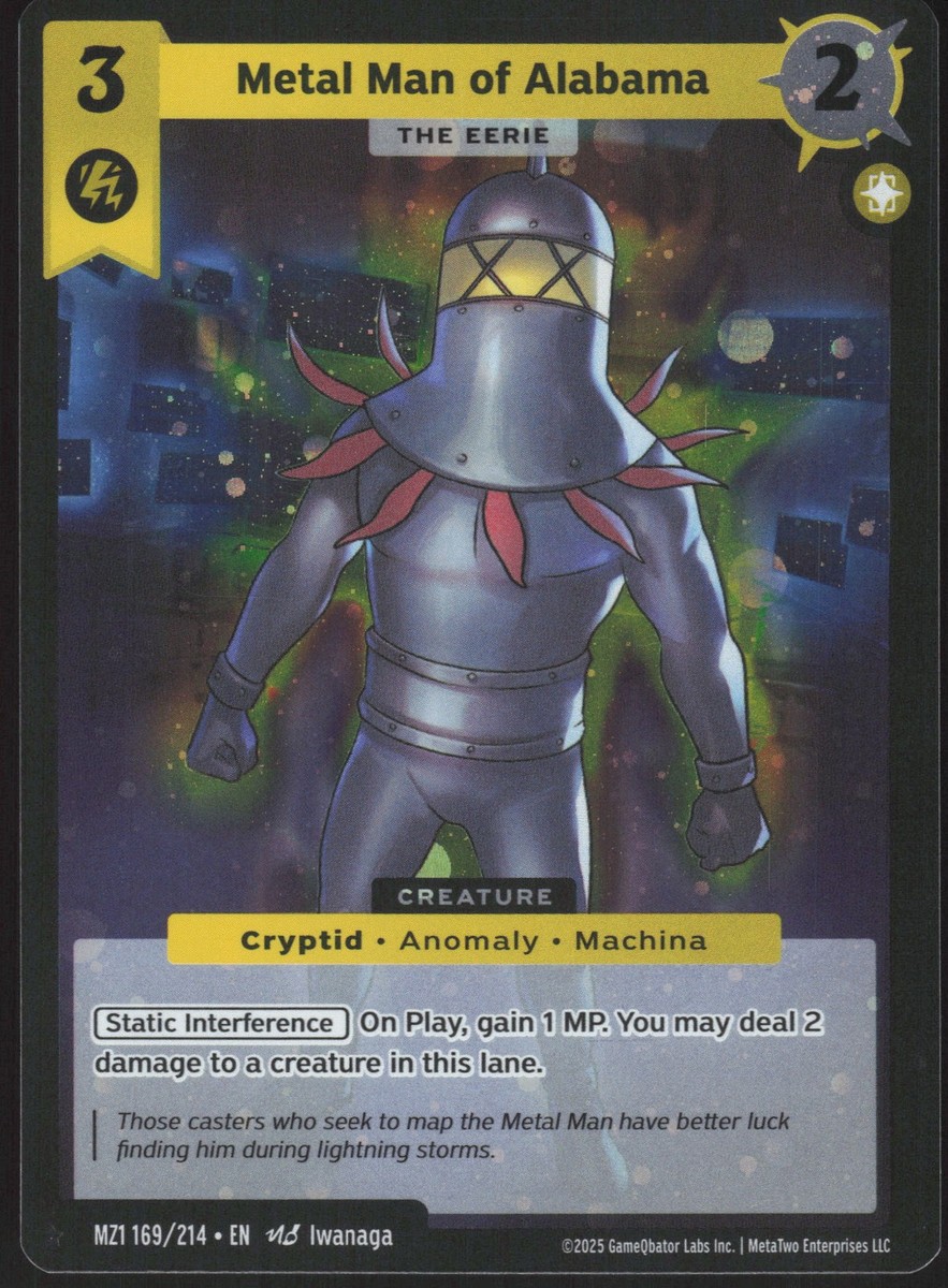 Metal Man of Alabama 169/214 Holo Rare MZ1 Metazoo Base Set | eBay