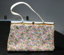 Vintage Embroidered Purse Handbag 50's 60's Tapestry