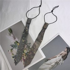 Rhinestone Glitzer Fliege Krawatte Vorgebunden Hals-Schal Slim Tie One Size
