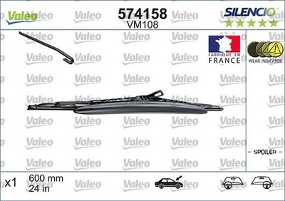 VALEO 574158 Wischblatt für BMW,CHEVROLET,CHRYSLER,CITROËN,DODGE,FIAT,HOLDEN,HON