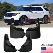 4Pcs Front Rear Splash Guards Mud Flaps Mudguards For Ford Explorer 2011-2018