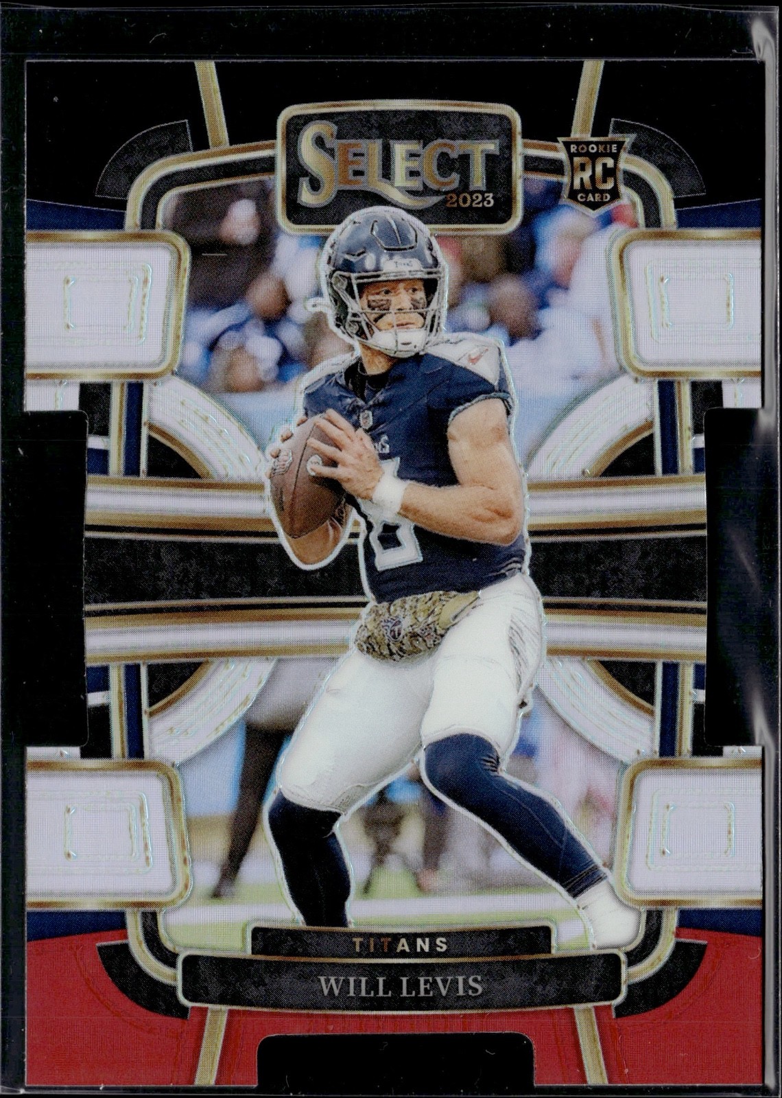 2023 Panini Select - Concourse Will Levis #96 Black & Red Prizm Die-Cut (RC)