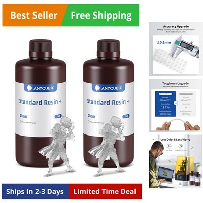 Upgraded Standard 3D Printer Resin, 405nm SLA Fast UV-Curing Resin, High Prec...