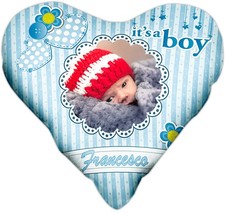 Cuscino personalizzato a cuore bimbo it's a boy