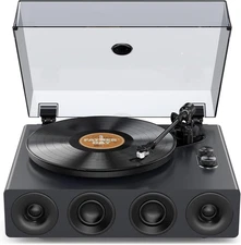 High Fidelity Record Player, All-In-One Turntable with Built in Speakers Phono P