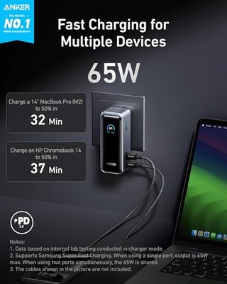 Prime Power Bank, 9,600mAh Battery Pack with 65W Output