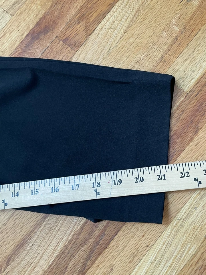 Adrianna Papell Women's Jumpsuit Tuxedo Crepe Satin Belt Stretch Lapel 10 Black - Image 4 of 4