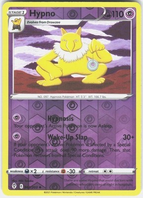 Pokemon Hypno Reverse Holofoil [SWSH07 - 062/203]NM