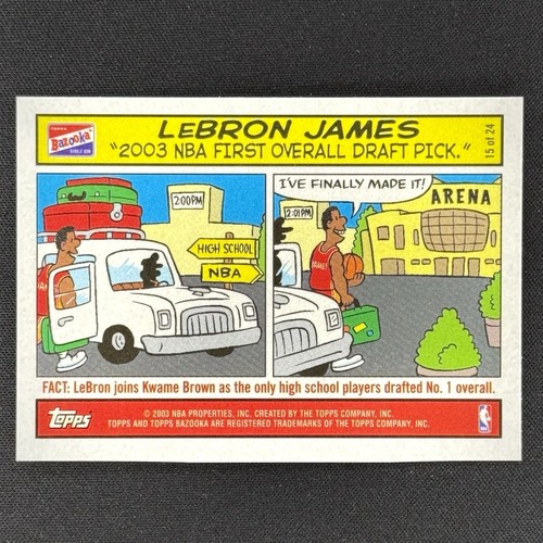 LeBron James 2003-04 Topps Bazooka Comics Rookie #15 RC Cleveland Cavaliers 🔥