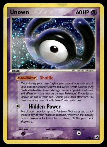 Unown (H) Holofoil H/28 EX Unseen Forces MP