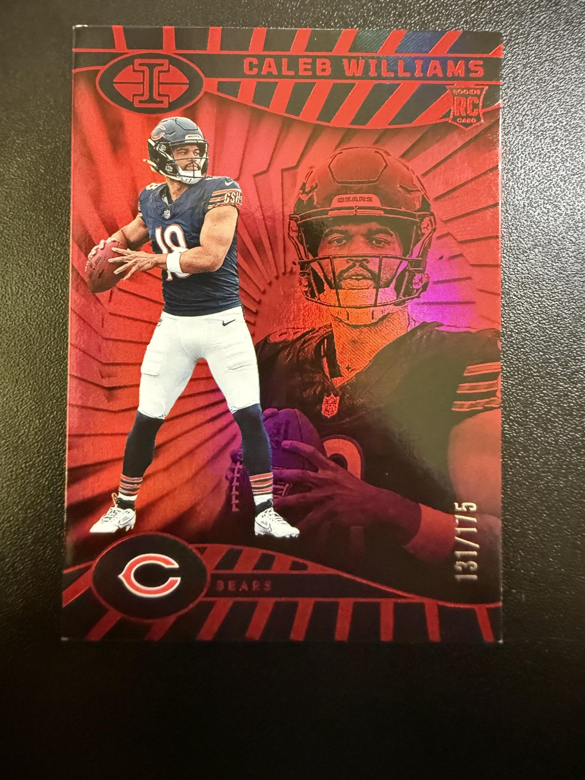 2024 Panini Illusions #13 Caleb Williams Red Trophy Collection #/175 SN,RC